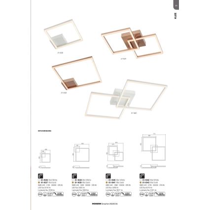 Redo 01-1638 - LED prigušiva plafonska svetiljka KLEE LED/30W/230V 45x45 cm bela