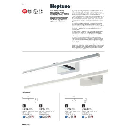 Redo 01-1673 - LED svetlo za kupatilsko ogledalo NEPTUNE LED/12W/230V 60 cm IP44 belo