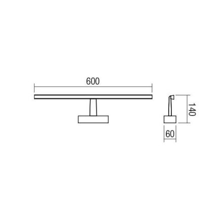 Redo 01-1674 - LED osvetljenje za kupatilsko ogledalo NEPTUNE LED/12W/230V 60 cm IP44 sjajni hrom