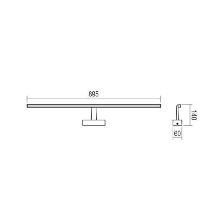 Redo 01-1677 - LED kupatilsko osvetljenje za ogledalo NEPTUNE LED/18W/230V 89,5 cm IP44 belo