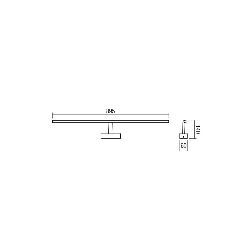 Redo 01-1677 - LED kupatilsko osvetljenje za ogledalo NEPTUNE LED/18W/230V 89,5 cm IP44 belo