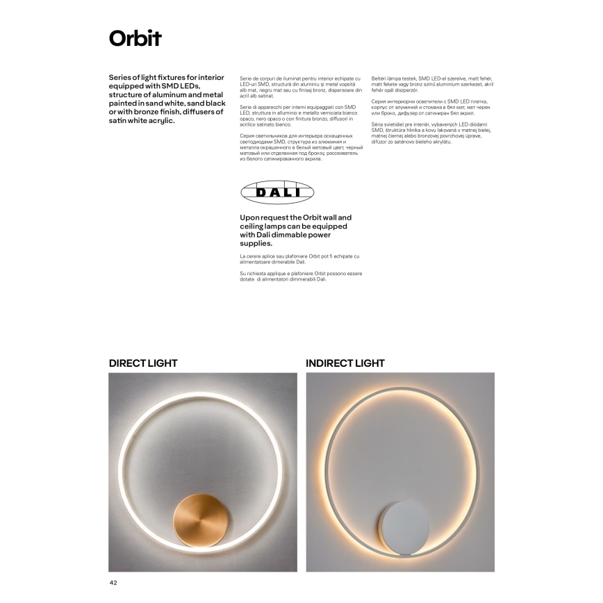 Redo 01-1701 - LED zidno svetilo ORBIT LED/28W/230V