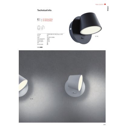Redo 01-1738 - LED zidno svetlo SHAKER LED/6W/230V