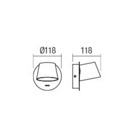Redo 01-1738 - LED zidno svetlo SHAKER LED/6W/230V