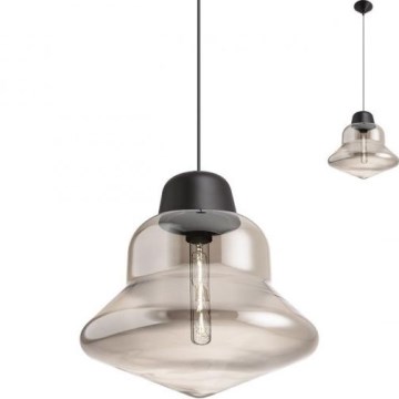 Redo 01-1771 - Luster na sajli AMNO, 1xE27/42W/230V, prečnik 33 cm, siva
