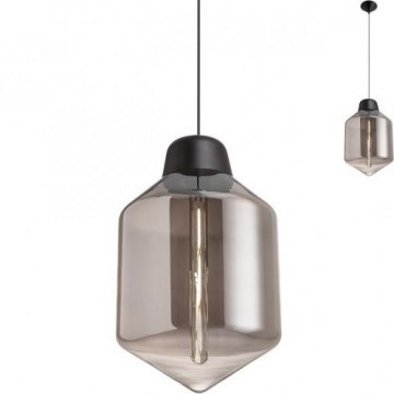Redo 01-1773 - Luster na sajli AMNO 1xE27/42W/230V, prečnik 26 cm, siva