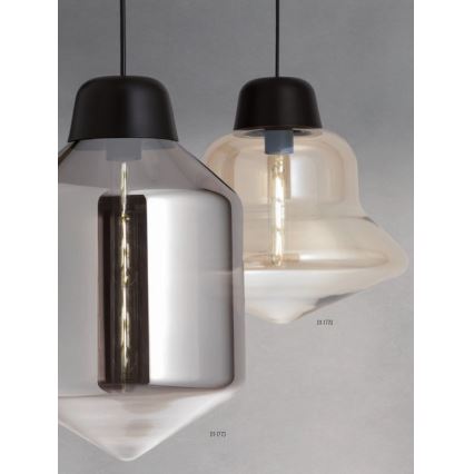 Redo 01-1773 - Luster na sajli AMNO 1xE27/42W/230V, prečnik 26 cm, siva