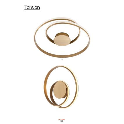 Redo 01-1789 - LED prigušiva zidna svetiljka TORSION LED/27W/230V prečnik 40 cm bela