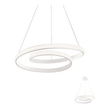 Redo 01-1793 - prigušiva LED luster na sajli TORSION LED/29W/230V prečnik 55 cm bela
