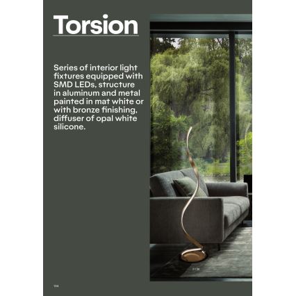 Redo 01-1796 - LED luster na sajli TORSION LED/40W/230V Ø 74 cm bronzana