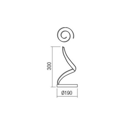 Redo 01-1815 - LED stona lampa TORSION LED/11W/230V bela