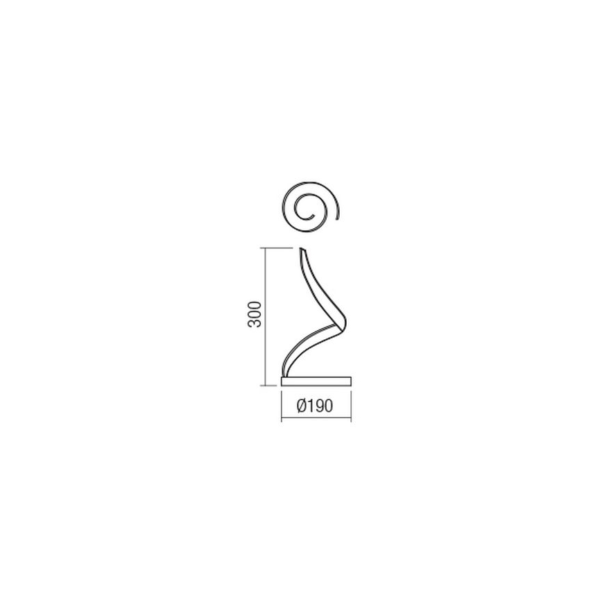 Redo 01-1816 - LED stona lampa TORSION LED/11W/230V bronza