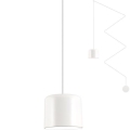 Redo 01-1821 - Luster na sajli DODO 1xE27/15W/230V pauk beli