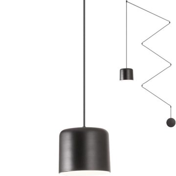 Redo 01-1822 - Paukov luster na sajli DODO 1xE27/15W/230V, crni