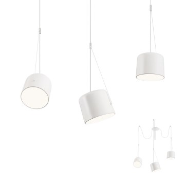 Redo 01-1825 - Luster na sajli DODO 3xE27/15W/230V, pauk, beli