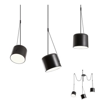 Redo 01-1826 - Luster na sajli DODO 3xE27/15W/230V pauk