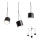 Redo 01-1826 - Luster na sajli DODO 3xE27/15W/230V pauk