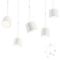 Redo 01-1827 - Beli luster na sajli DODO 5xE27/15W/230V u obliku pauka