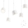 Redo 01-1827 - Beli luster na sajli DODO 5xE27/15W/230V u obliku pauka