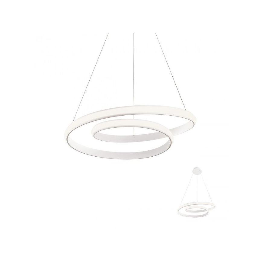 Redo 01-1888 - LED prigušiva luster na sajli TORSION LED/29W/230V prečnik 55 cm bela