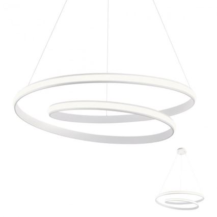 Redo 01-1890 - LED prigušiva luster na sajli TORSION LED/35W/230V Ø 75 cm bela