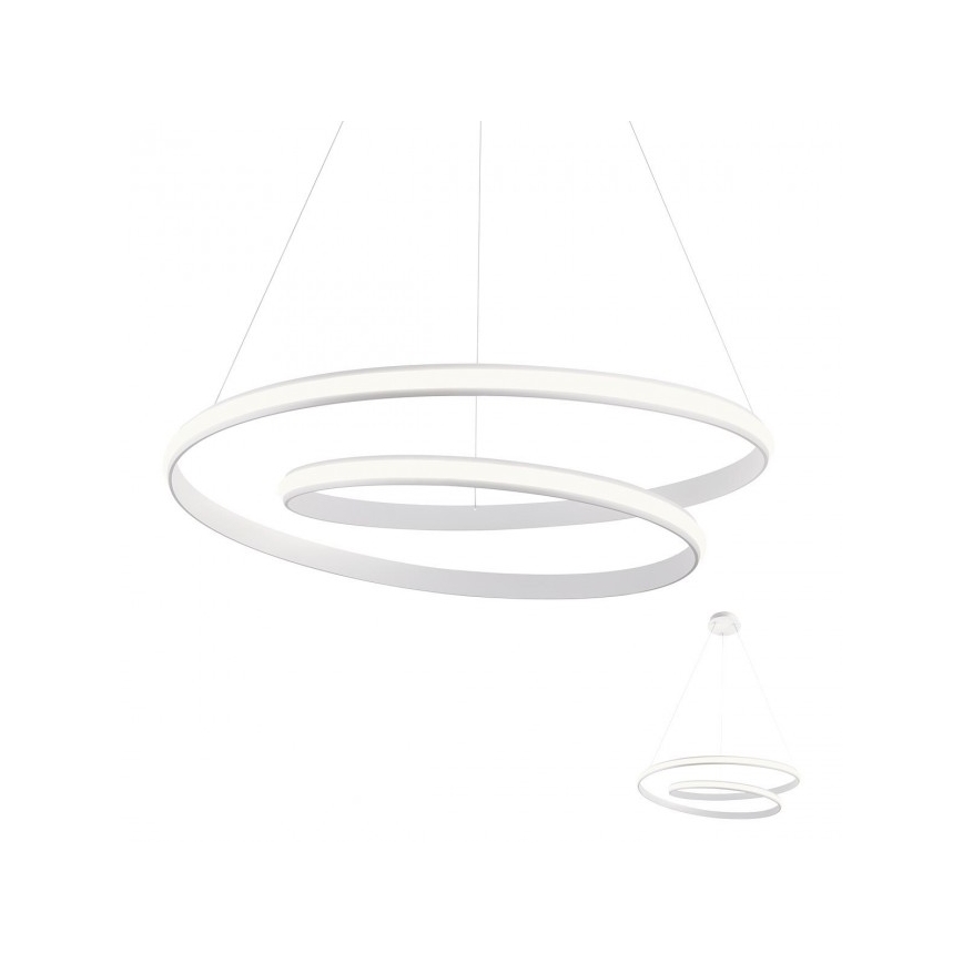 Redo 01-1890 - LED prigušiva luster na sajli TORSION LED/35W/230V Ø 75 cm bela