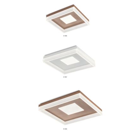 Redo 01-1998 - LED prigušiva stropna lampa MAYA LED/42W/230V 42,5x42,5 cm zlatna