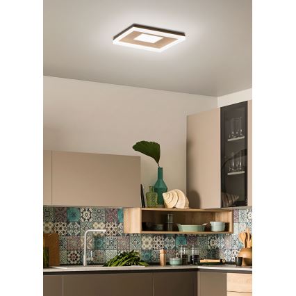 Redo 01-2000 - LED prigušiva stropna svetiljka MAYA LED/55W/230V 51x51 cm zlatna