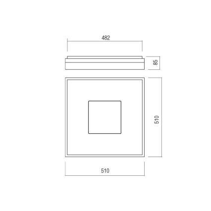 Redo 01-2000 - LED prigušiva stropna svetiljka MAYA LED/55W/230V 51x51 cm zlatna