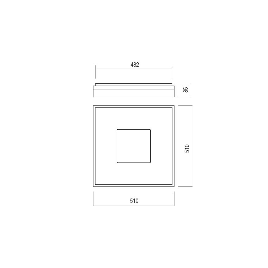 Redo 01-2000 - LED prigušiva stropna svetiljka MAYA LED/55W/230V 51x51 cm zlatna