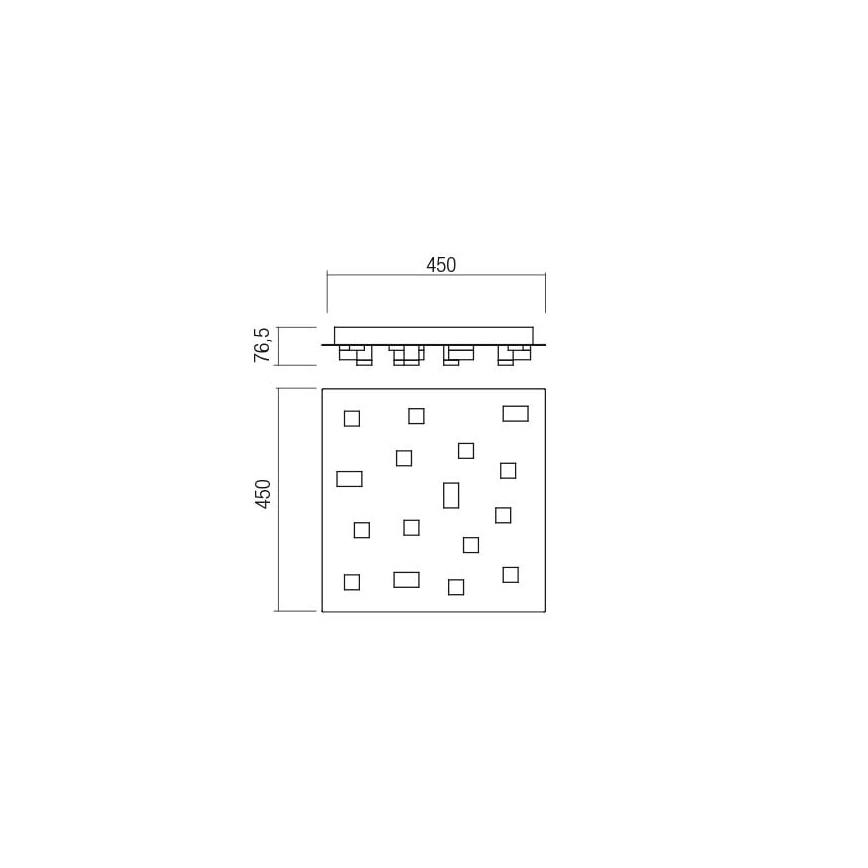 Redo 01-2016 - LED plafonska svetiljka PIXEL LED/48W/230V 3000K 45x45 cm bela