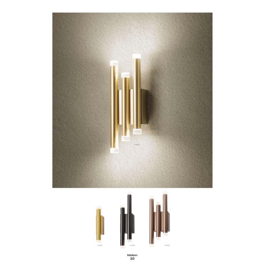 Redo 01-2036 - LED zidna lampa MADISON 6xLED/4W/230V zlatna