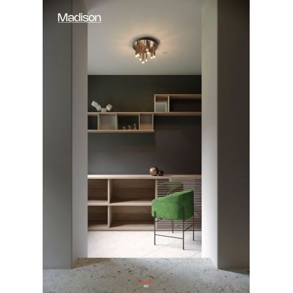 Redo 01-2039 - LED plafonsko svetlo MADISON 9xLED/4W/230V zlatno