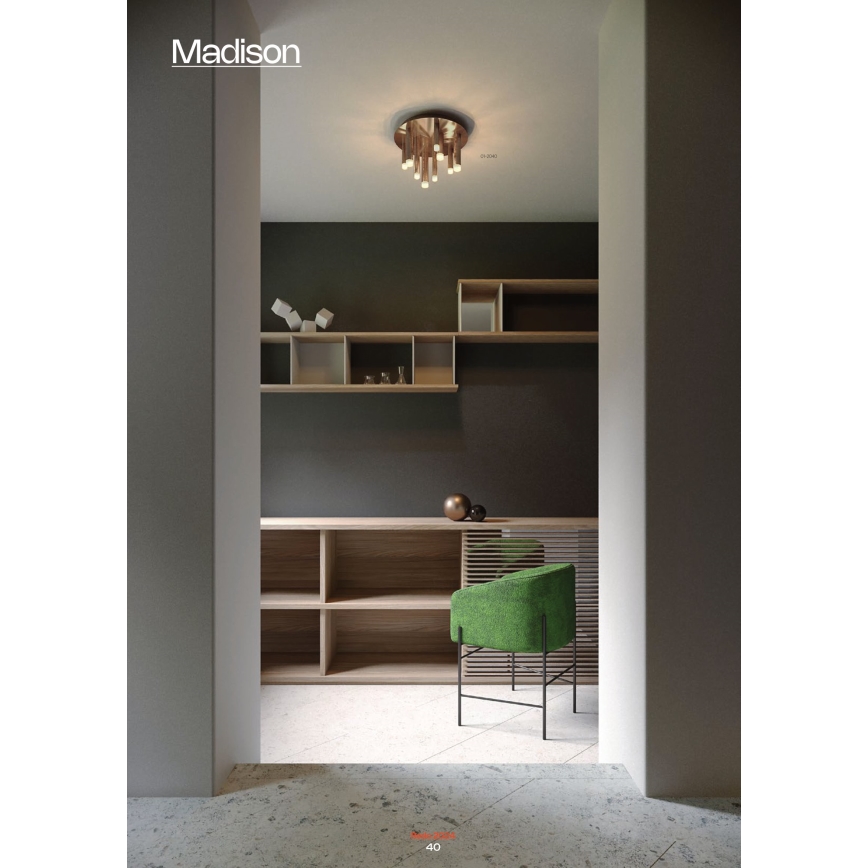 Redo 01-2040 - LED plafonsko svetlo MADISON 9xLED/4W/230V, u boji bakra
