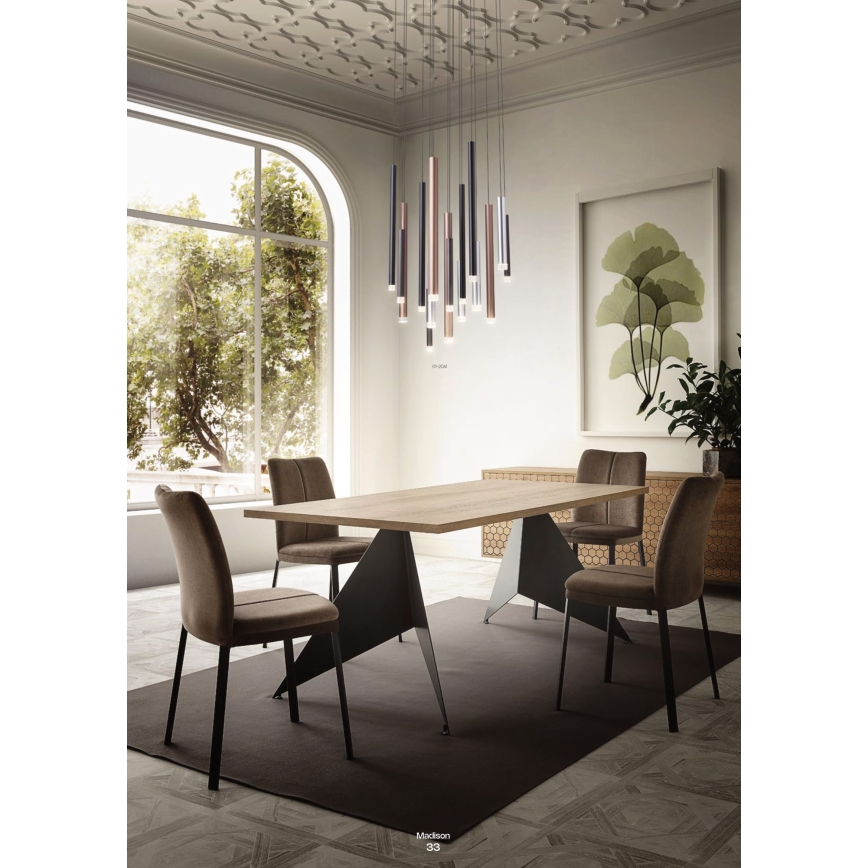 Redo 01-2046 - LED luster na sajli MADISON 8xLED/4W/230V zlatna