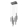Redo 01-2048 - LED luster na sajli MADISON 8xLED/4W/230V crna