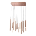 Redo 01-2055 - LED luster na sajli MADISON 14xLED/4W/230V bakar