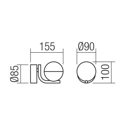 Redo 01-2125 - LED zidno svetlo LUMO LED/6W/230V belo