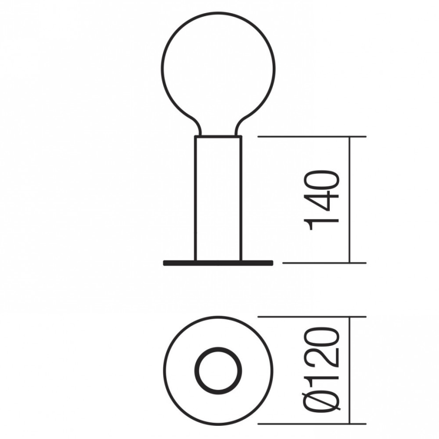 Redo 01-2131 - Senzorska stona lampa RIVET 1xE27/42W/230V bakar