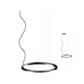 Redo 01-2204 - LED luster na sajli UNION LED/34W/230V CRI 90 3000K prečnika 60 cm crna