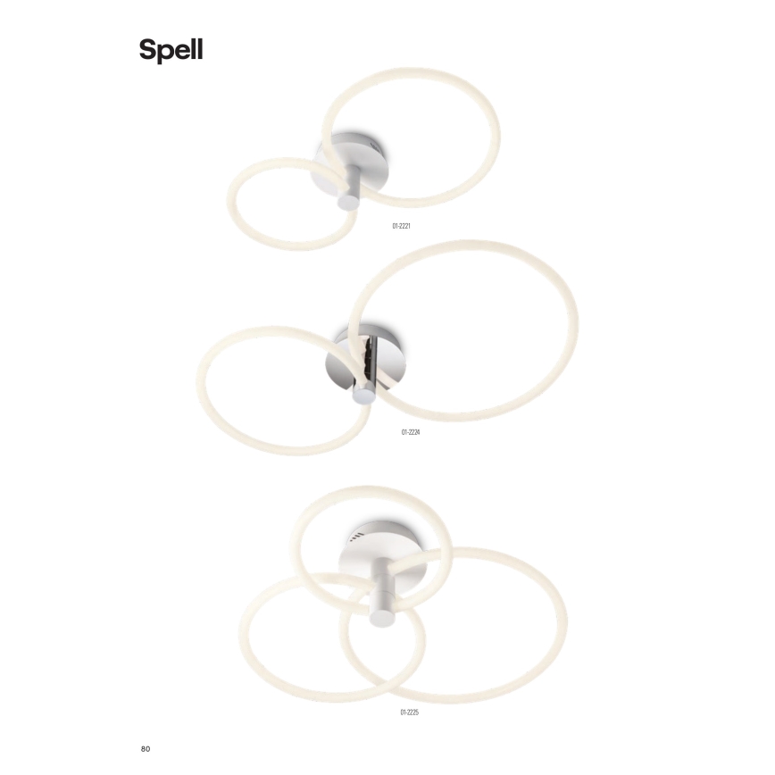 Redo 01-2222 - prigušiva LED plafonska lampa SPELL LED/32W/230V sjajni hrom