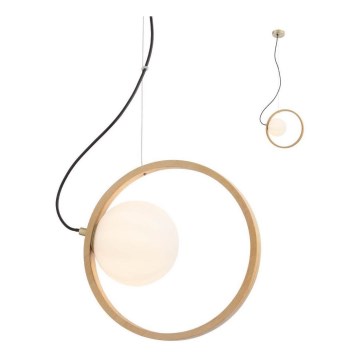 Redo 01-2319 - Luster na sajli KLEIDI 1xE14/28W/230V prečnik 27 cm braon