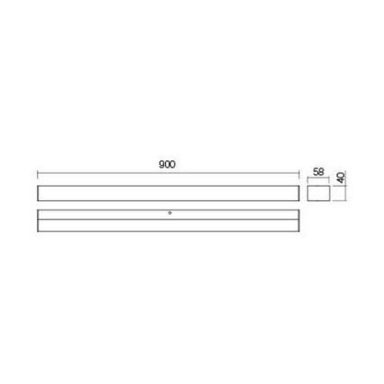 Redo 01-2330 - LED kupatilsko osvetljenje za ogledalo TASK LED/18W/230V 90 cm CRI 90 IP44 sjajni hrom