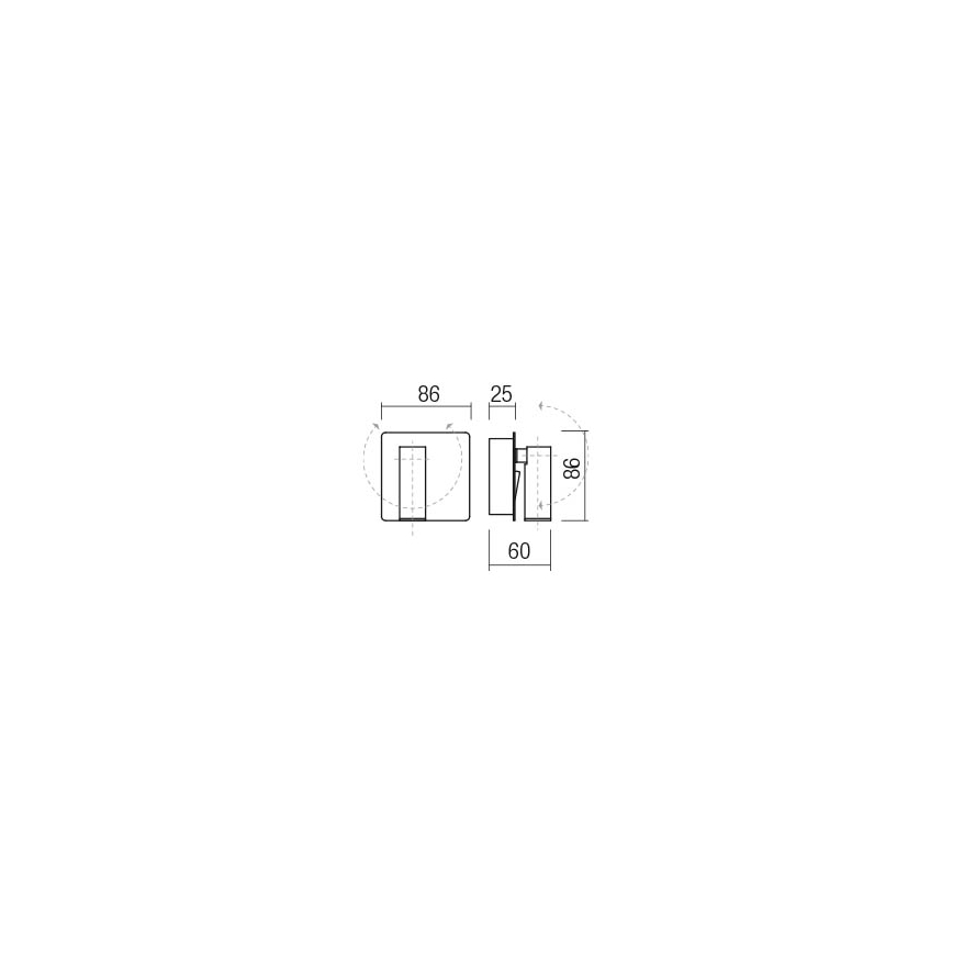 Redo 01-2338 - LED zidna spot svetiljka TOMIX LED/3,2W/230V bela