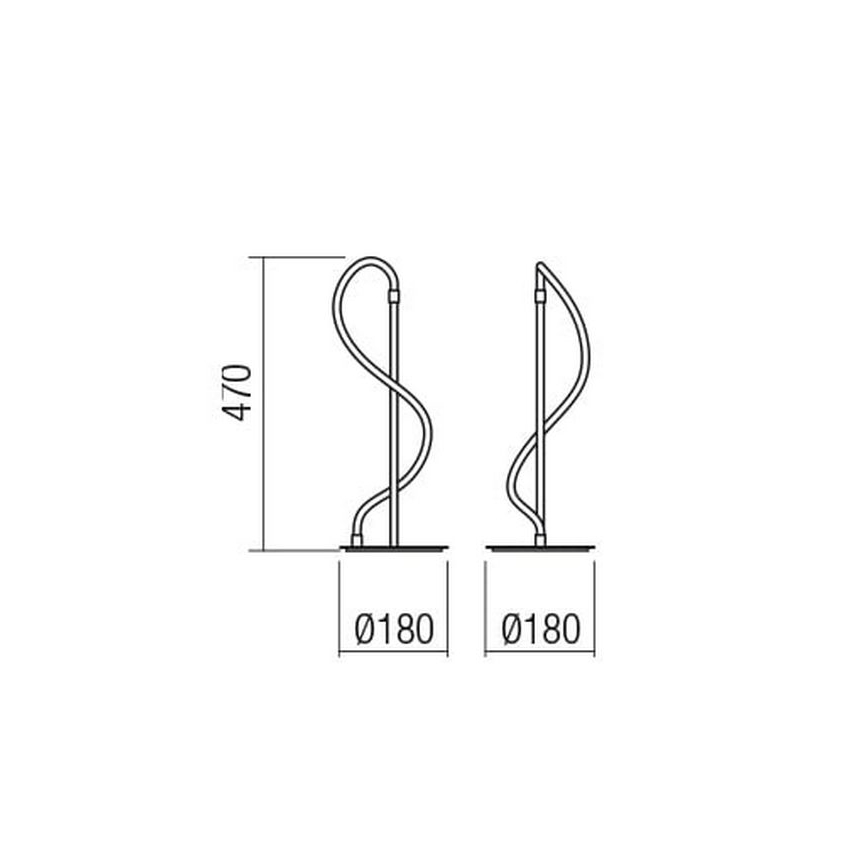 Redo 01-2529 - LED prigušiva stona lampa CORRAL LED/12W/230V zlatna