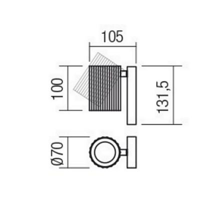 Redo 01-2548 - Zidno spot svetlo DELPHI 1xGU10/7W/230V belo