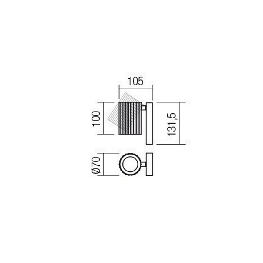 Redo 01-2548 - Zidno spot svetlo DELPHI 1xGU10/7W/230V belo
