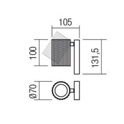 Redo 01-2549 - Zidno reflektorsko svetlo DELPHI 1xGU10/7W/230V crno