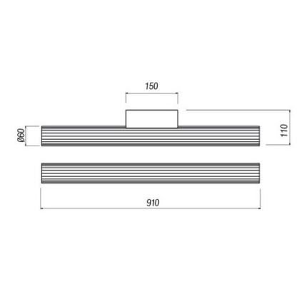 Redo 01-2592 - LED kupatilsko osvetljenje za ogledalo RIGAL LED/18W/230V 91 cm CRI 90 IP44 sjajni hrom/bela