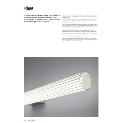 Redo 01-2593 - LED osvetljenje za ogledalo u kupatilu RIGAL LED/18W/230V 91 cm CRI 90 IP44 sjajni hrom/bela